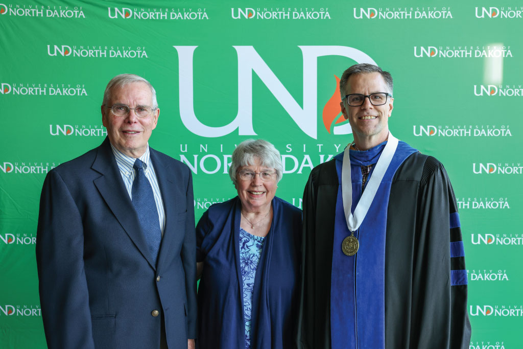 Frank Bowman with Tom Owens at UND Investiture Ceremony